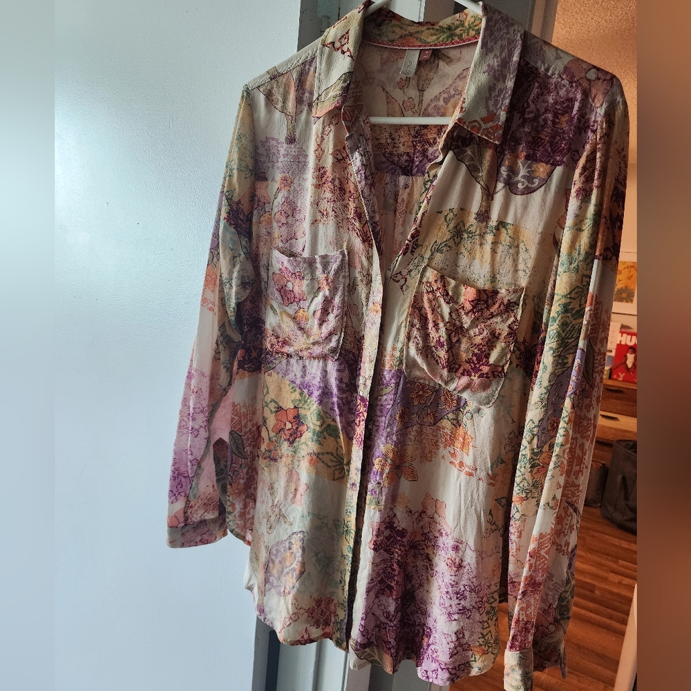 Pilcro Multicolor Floral Blouse
